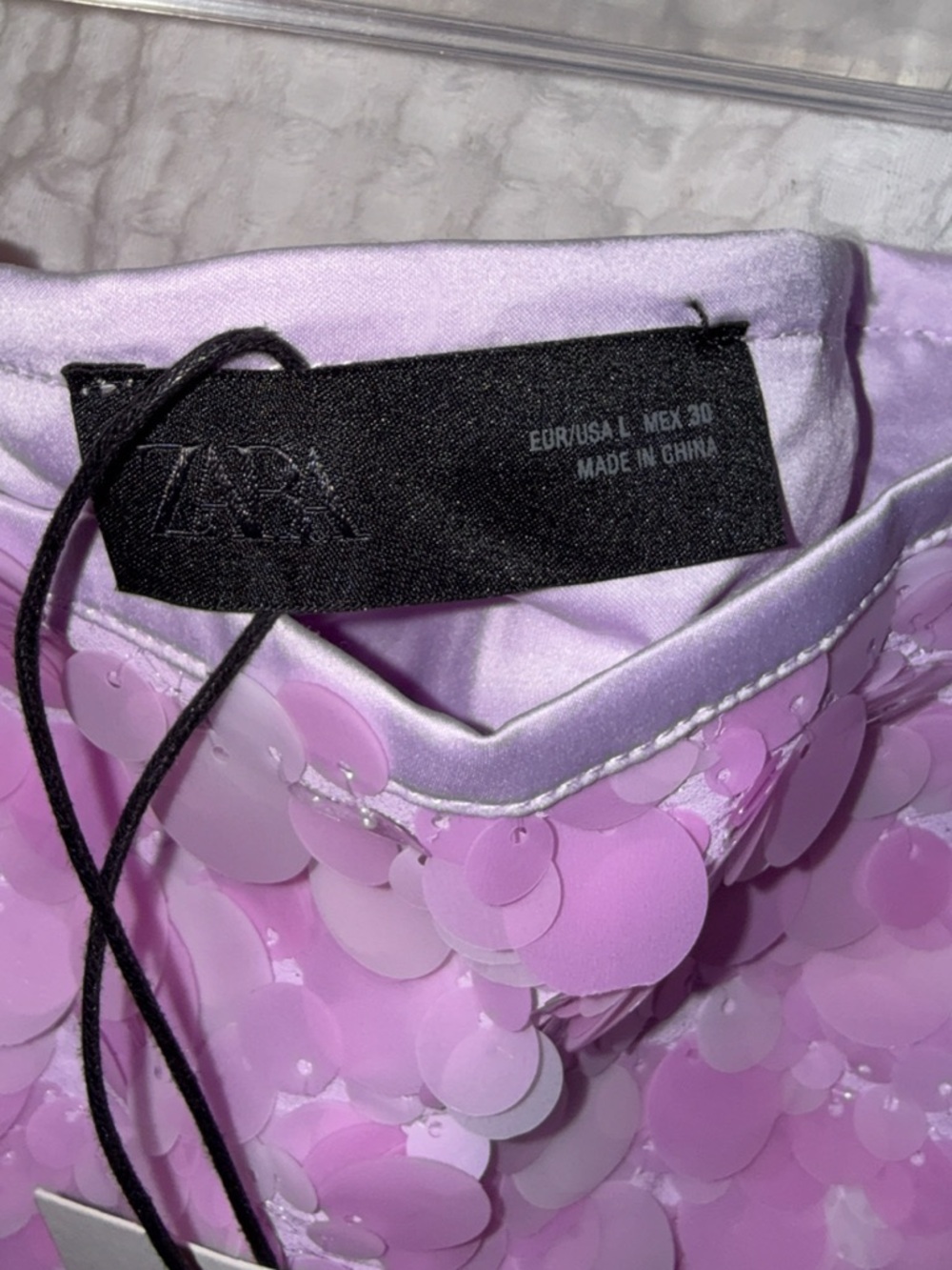 Zara Pink Sequin Mini Skirt - Picture 8 of 11